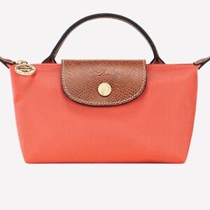 Longchamp Women's LePliage Orange mini (cosmetics) Case